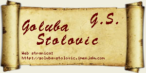 Goluba Stolović vizit kartica